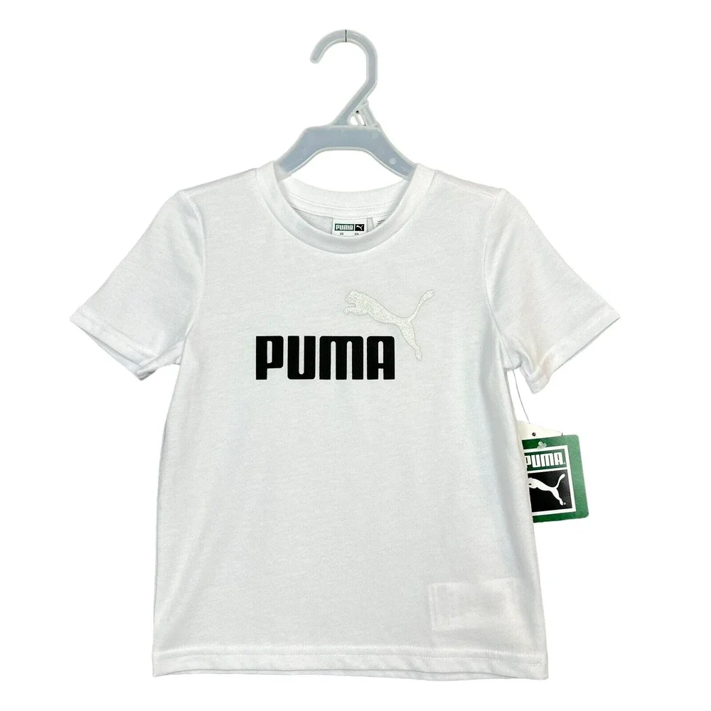 Puma Baby Boys 2pc‎ T-Shirt and Shorts Outfit Set Size 24 Months Black-White - Picture 2 of 8